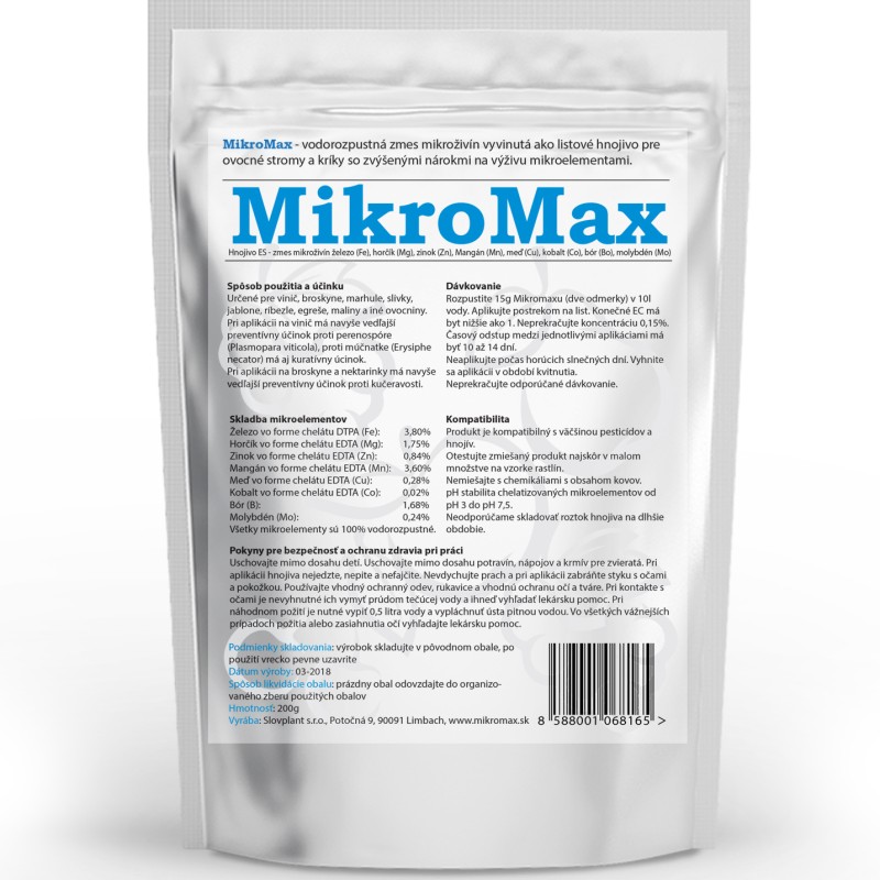 MIKROMAX - mikroživiny vo forme chelátov